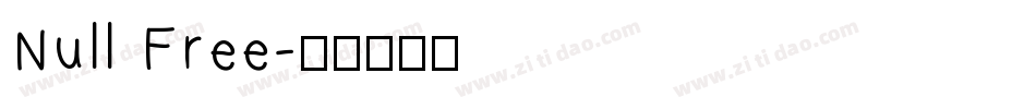 Null Free字体转换